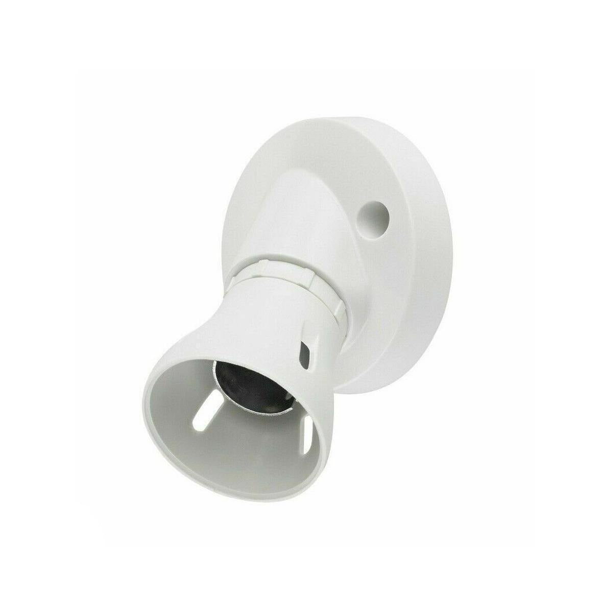 White Angled Batten Ceiling Lamp holder BC B22 Light Bulb Sock