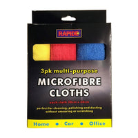 3 x Microfibre Home Kitchen Car Valeting Dusters Polishing Cleaning Cloths New