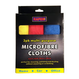 3 x Microfibre Home Kitchen Car Valeting Dusters Polishing Cleaning Cloths New