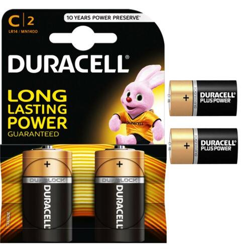 Duracell 1.5v Alkaline C battery x2