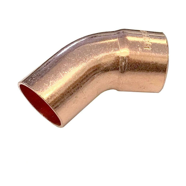 4 x 22mm 45 Degree Obtuse Street Elbow End Feed