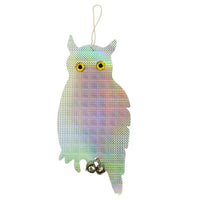 4 Bird Reflective Scarer Repellent Owl Bell Chimes Scare Birds Away Pest Control