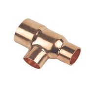 4 x Navigator Copper Reducing Tee 22mm x 15mm x 15mm