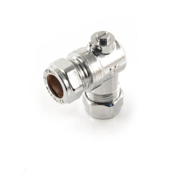 Genbra Angled Isolating Valve 90° - 15mm WRAS Approved