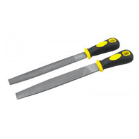 2pc 150mm File Set Tools Metal Sharpen Sharping Flat and Half Round 6" - Rolson