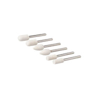 6, 8MM DIA ROTARY TOOL FELT POLISHING POINT SET 6PCE 427645