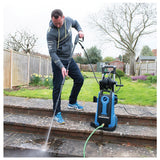 AIR COOLED 2100W 165 BAR PRESSURE WASHER JET WASH CAR & HOME SILVERLINE 943676