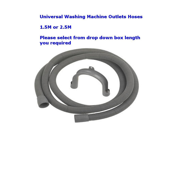 UNIVERSAL WASHING MACHINE DISHWASHER DRAIN WASTE OUTLET EXTENSION HOSE PIPE