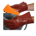 PVC Coated Heavy Duty Red Water Resistant Redek Gauntlet Gloves 11" Size 10.5