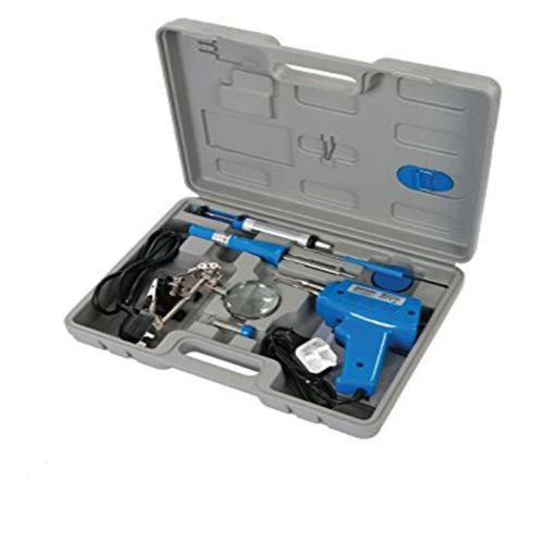 Soldering Iron 9 Piece Set, 30W Iron & 100W Gun,Flux,Solder, Stand,Tools & Case