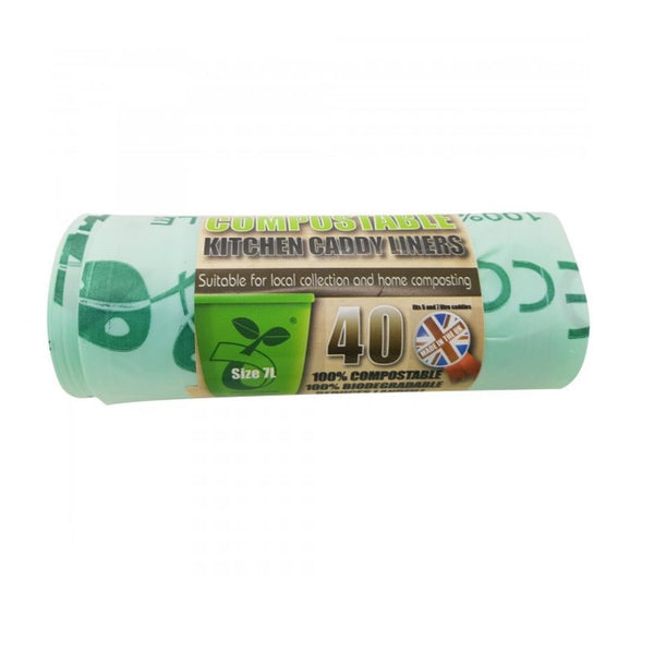 EcoBag Compostable Kitchen Caddy Liners 7L x 40