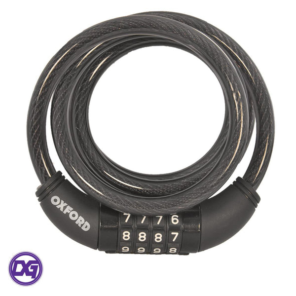 Oxford CombiCoil Combination Cable Lock 10mm
