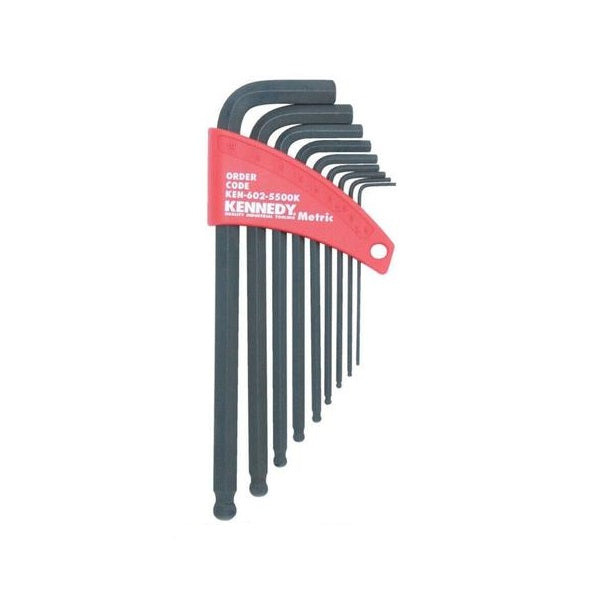 Kennedy Metric L-Wrench Ball Driver Set (9-Pce)