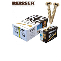 REISSER CUTTER WOOD SCREWS TORXFAST PROFESSIONAL SPIRAL SHANK 3.5,4, 4.5,5,6mm[6mm x 180mm (100 Screws)]