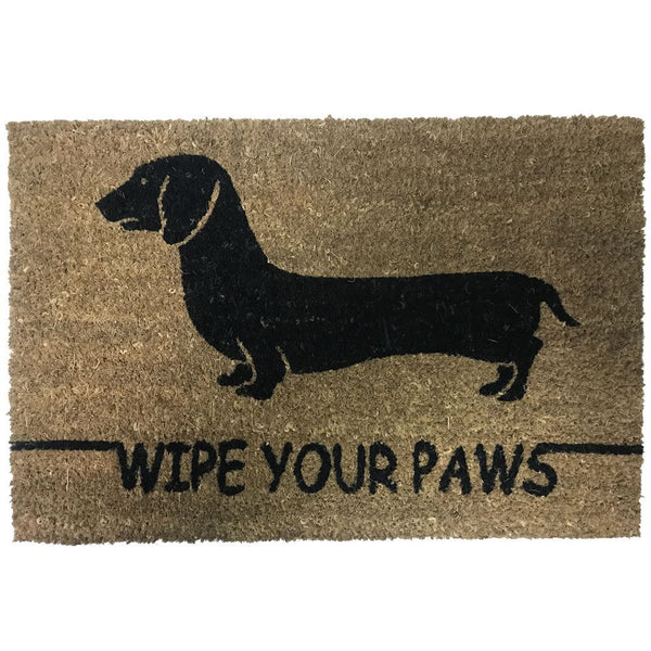 New Natural Coir Non Slip Welcome Floor Entrance Door Mat Indoor Outdoor Doormat[Sausage Dog (Brown) 40x60mm]