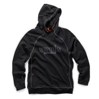 SCRUFFS TRADE WORK HOODIE ACTIVE HOODED COTTON FLEECE BLACK WORKWEAR Size XL